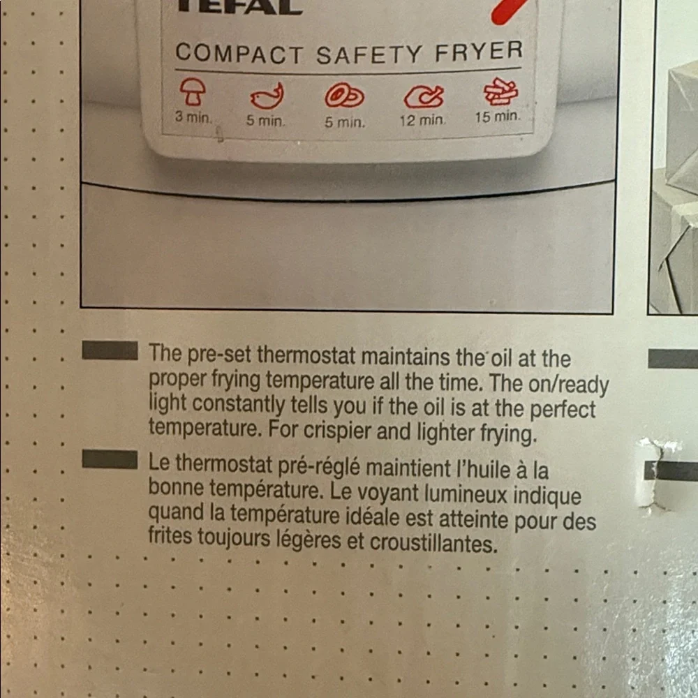 Tefal T-Fal Compact Safety Deep Fryer White 1 qt oil safety safety filter lid